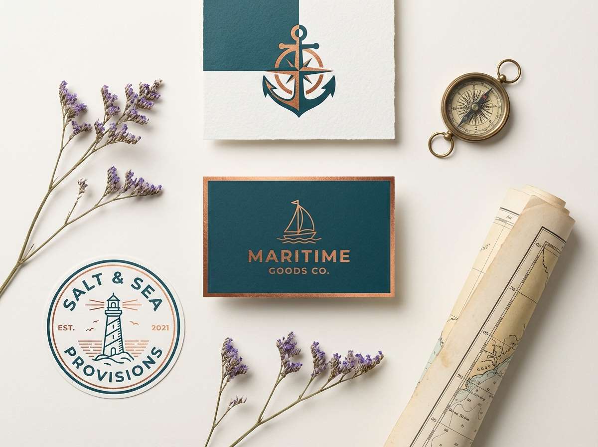nautical brand moodboard