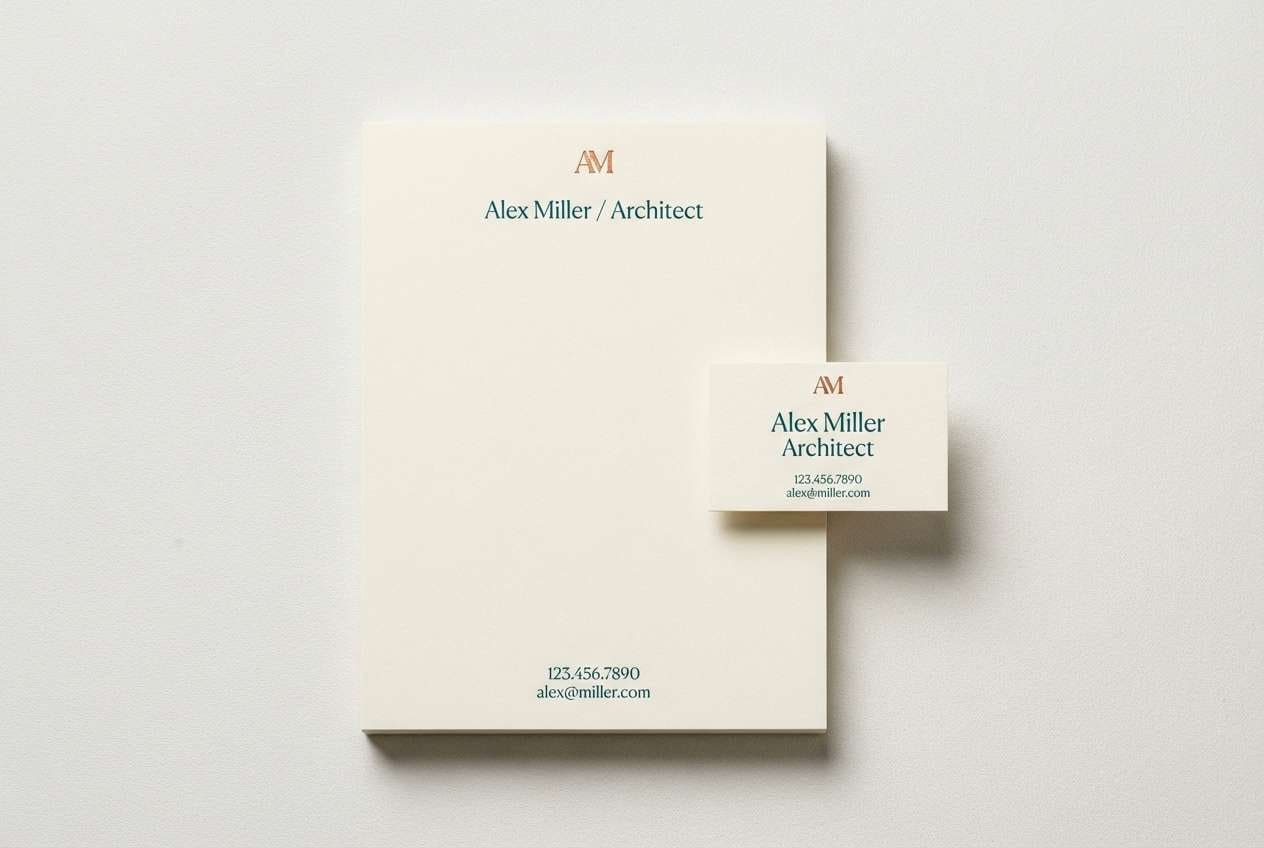 minimal stationery set