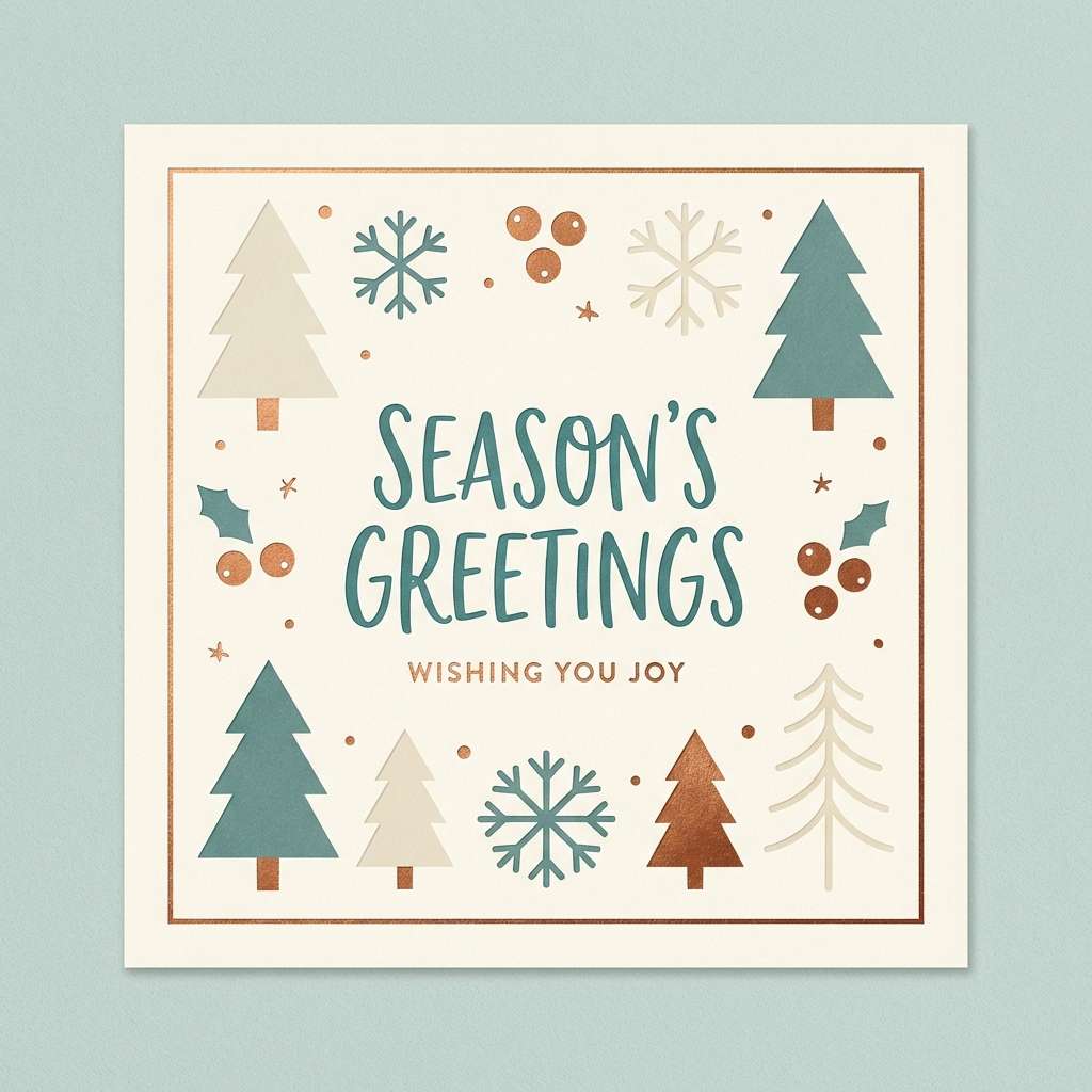 cozy holiday card
