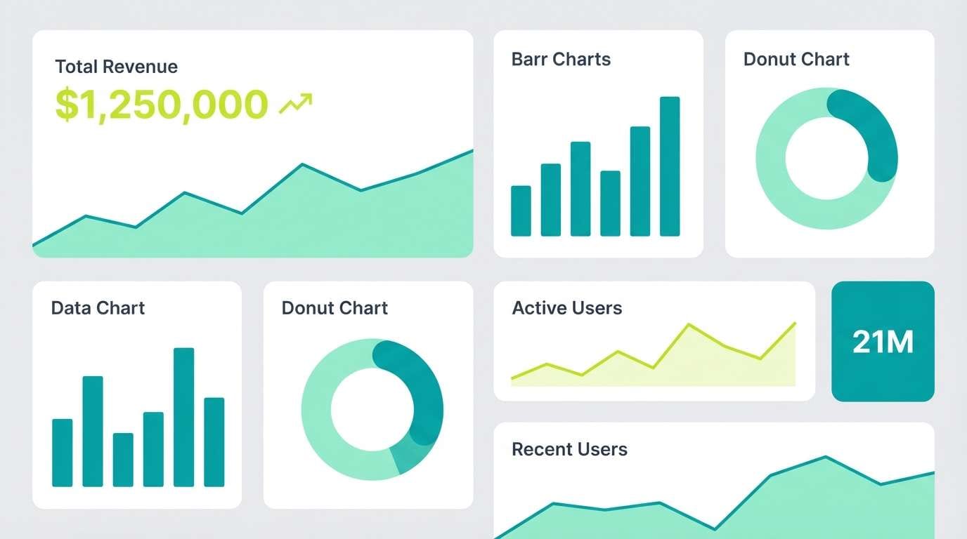 mint teal dashboard ui