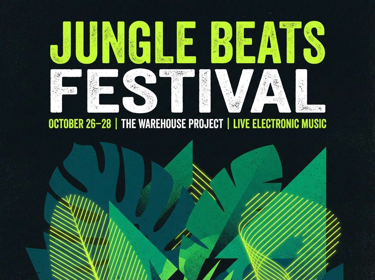 neon lime teal flyer