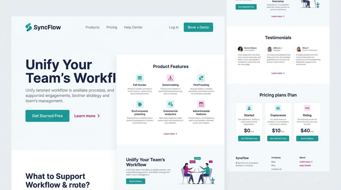 clean teal magenta ui