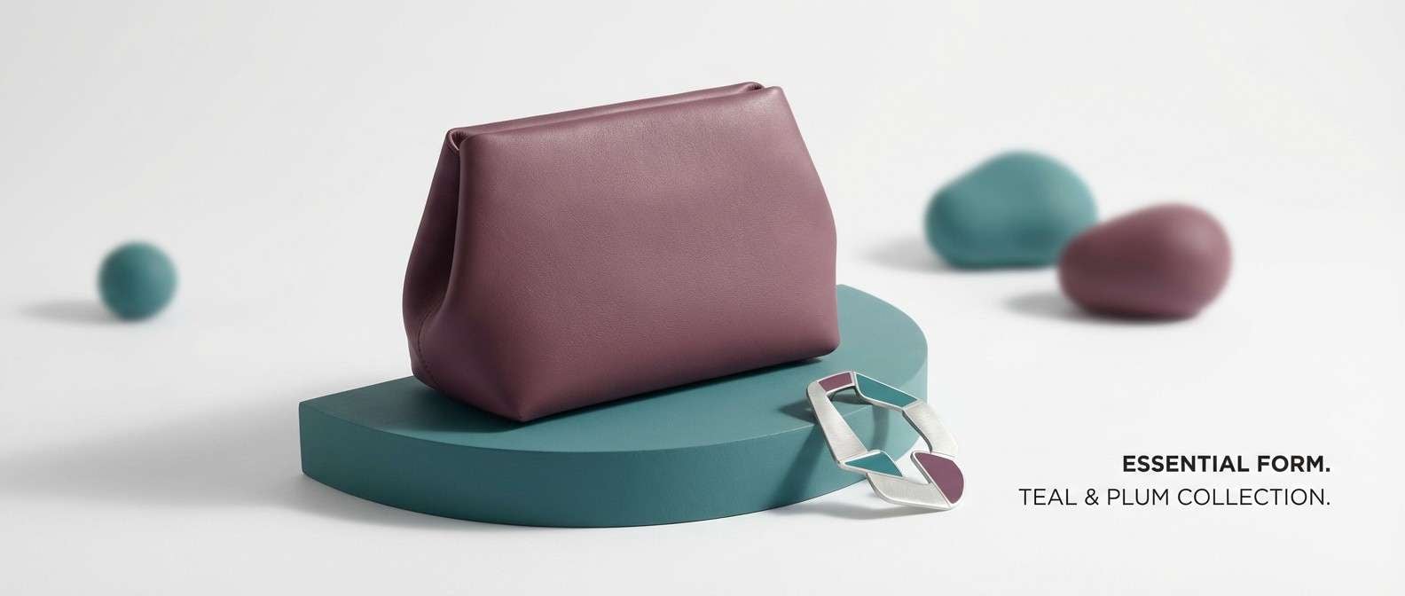 minimal product ad in teal