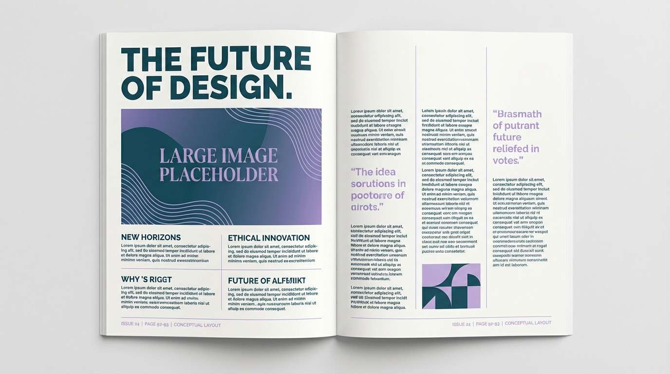 editorial layout in jewel tones