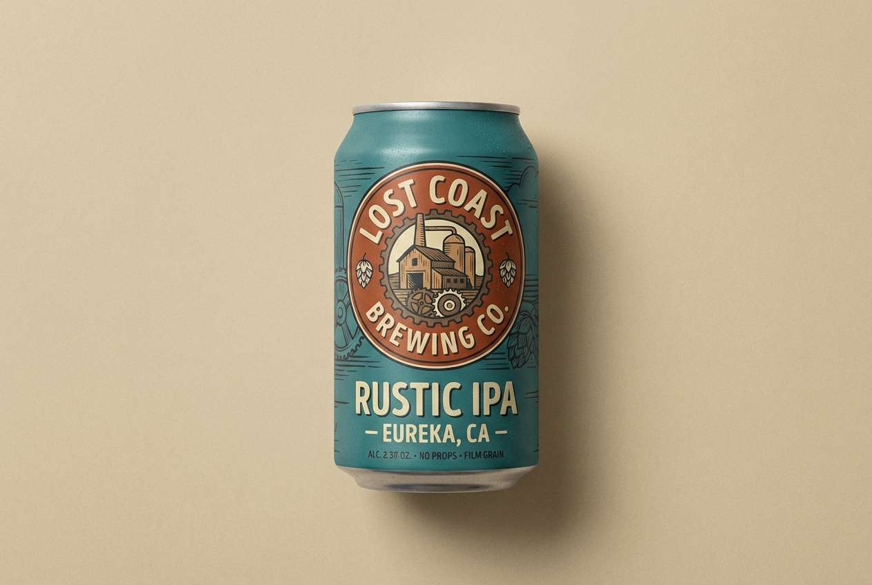 teal rust beer can
