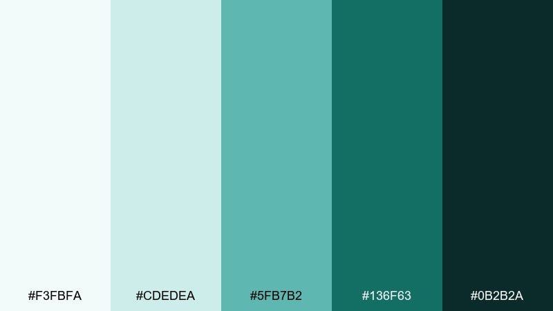 teal tasklight office color palette with hex codes