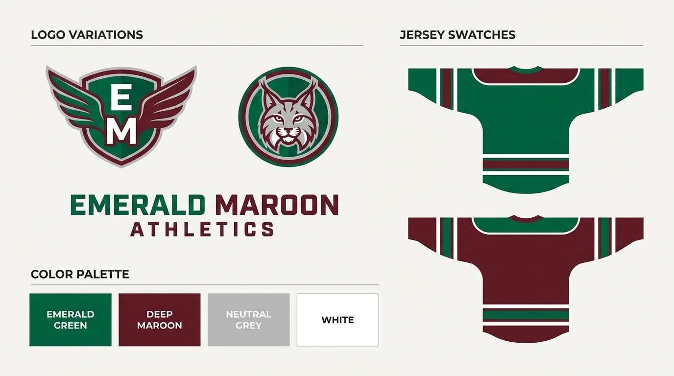 sports branding color sheet