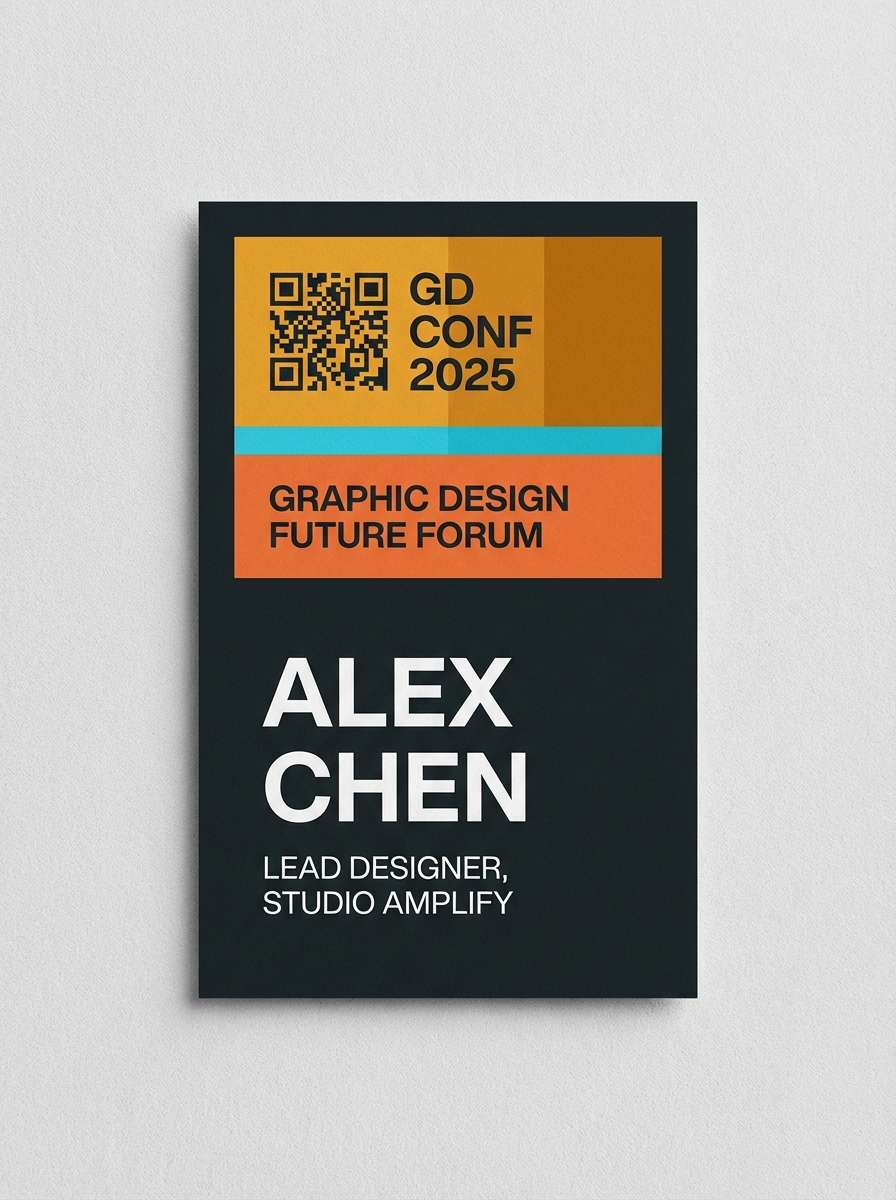 tech conference badge design