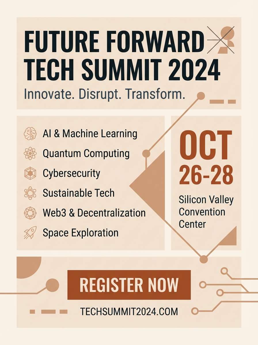 tech conference flyer