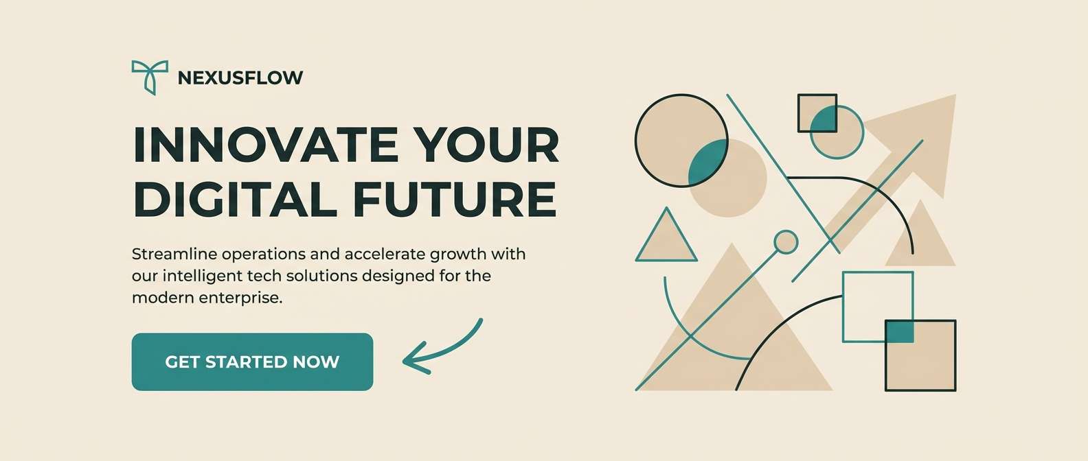 tech hero in sandtone teal