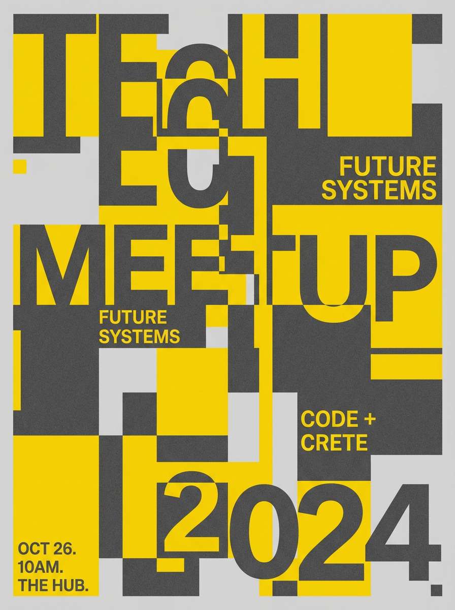 tech meetup poster