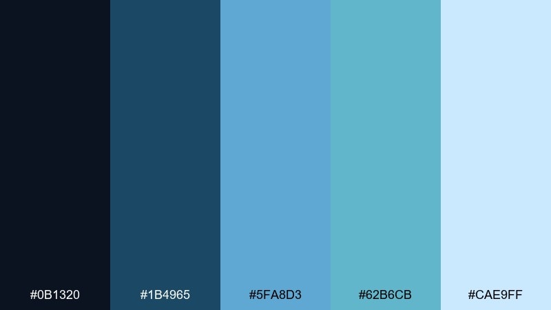 techwave gradient color palette with hex codes
