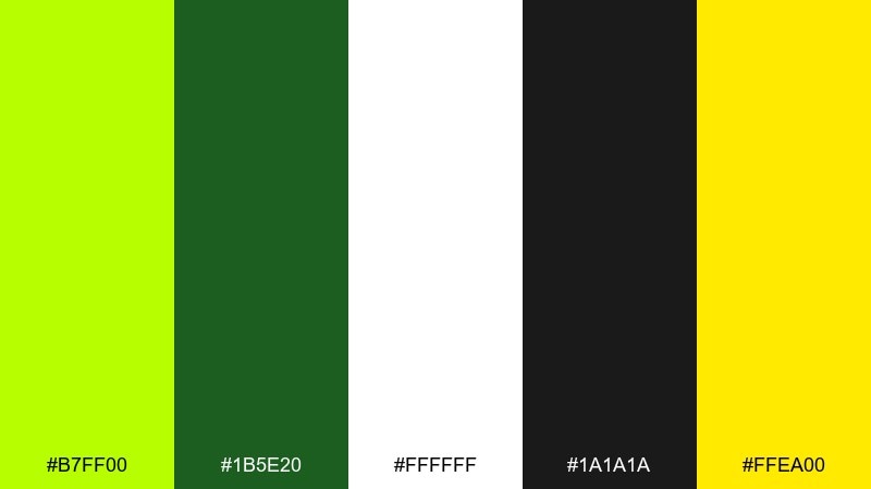 tennis court lime sports color palette with hex codes