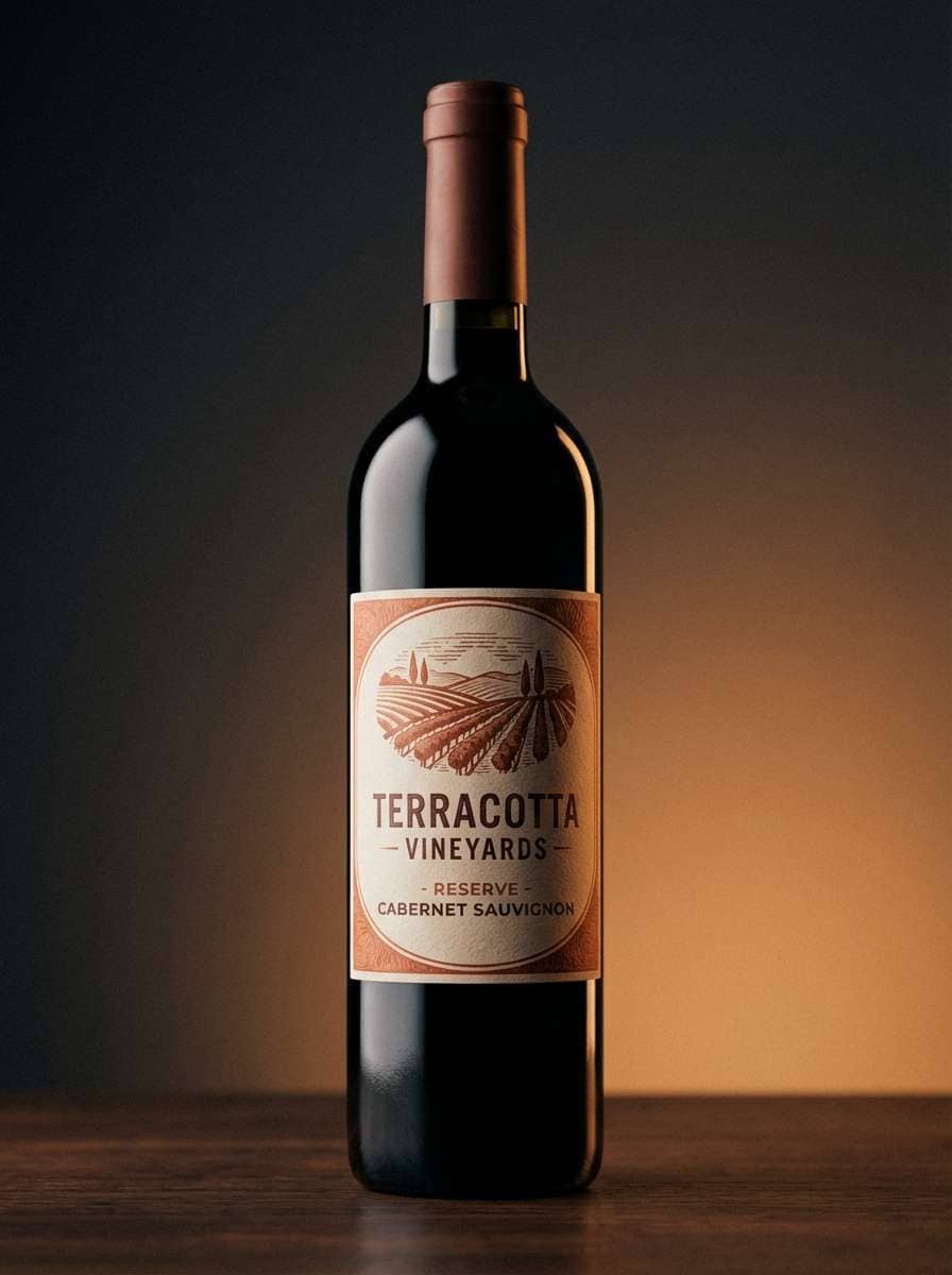 rustic winery wine label