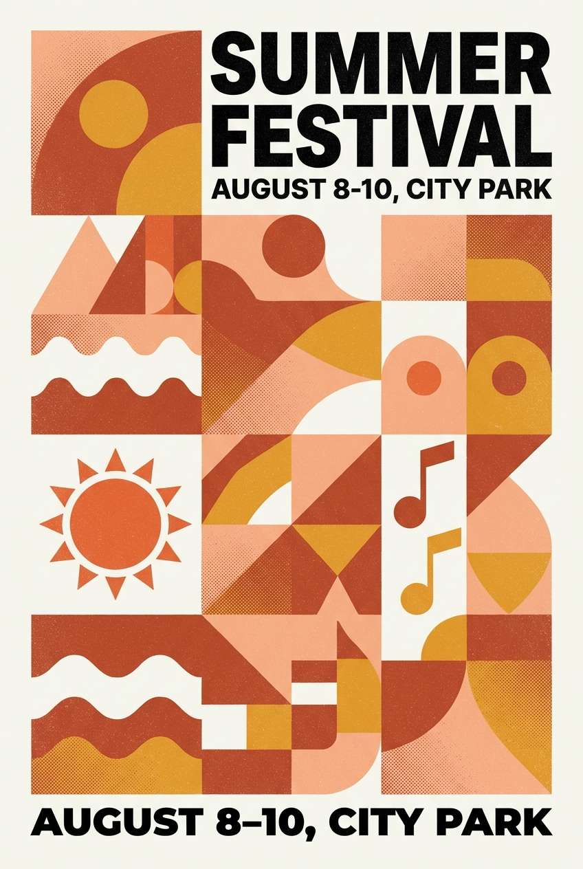 sunset stucco poster