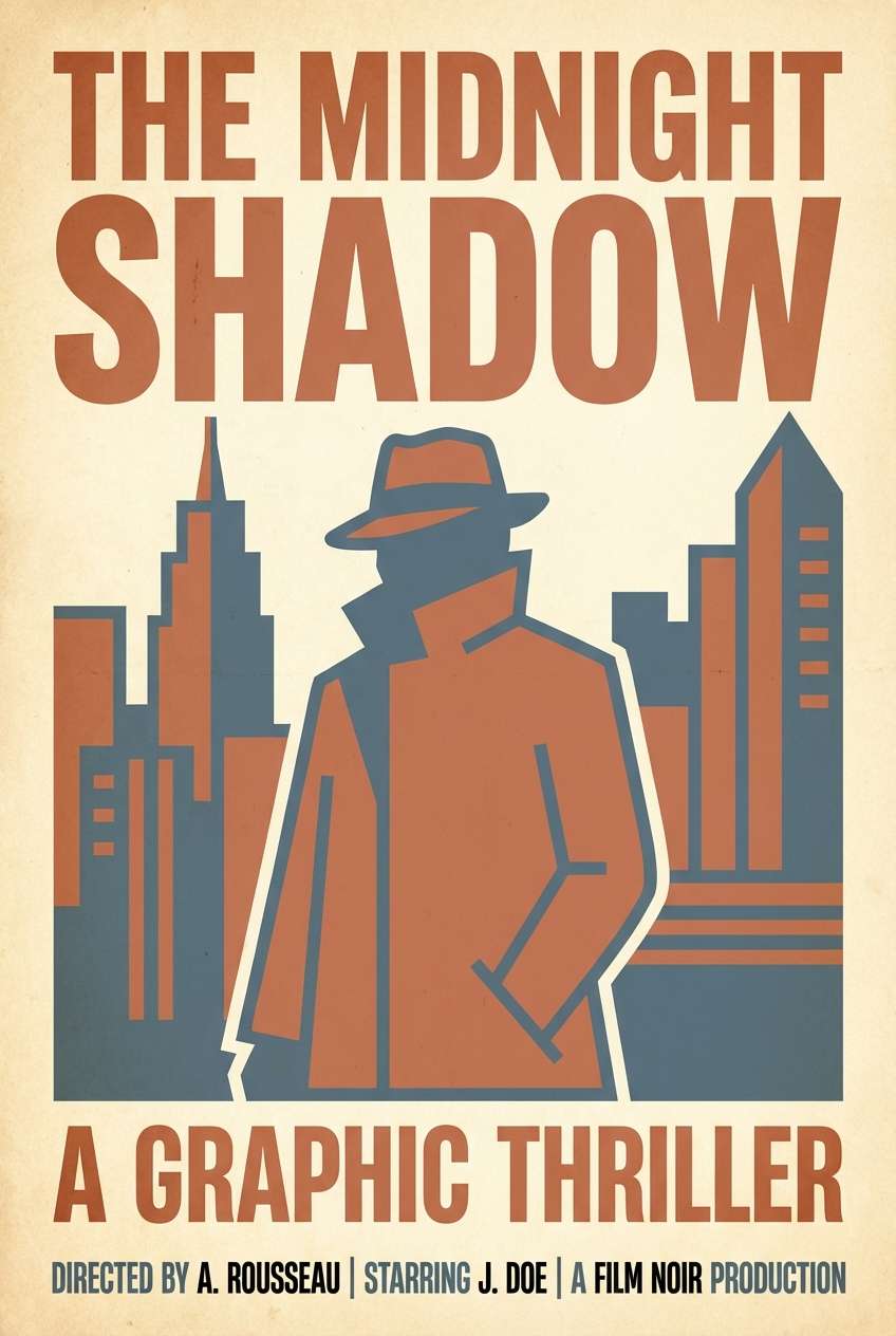 vintage terracotta poster