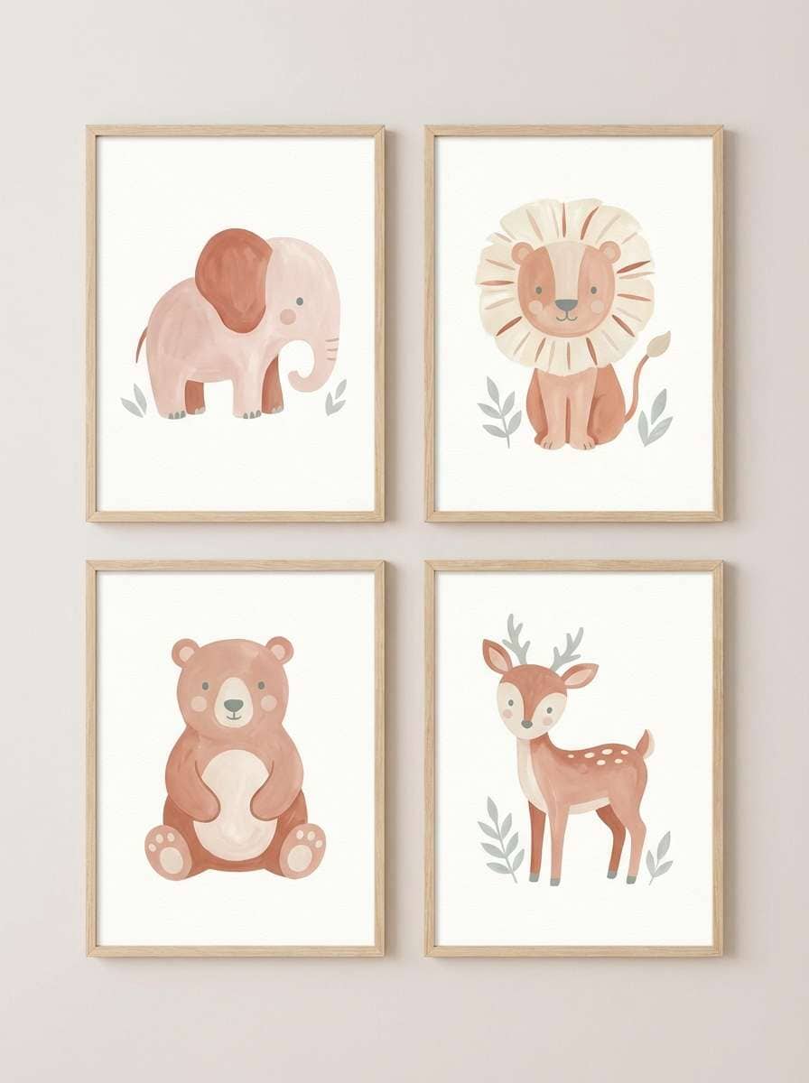 soft nursery wall prints