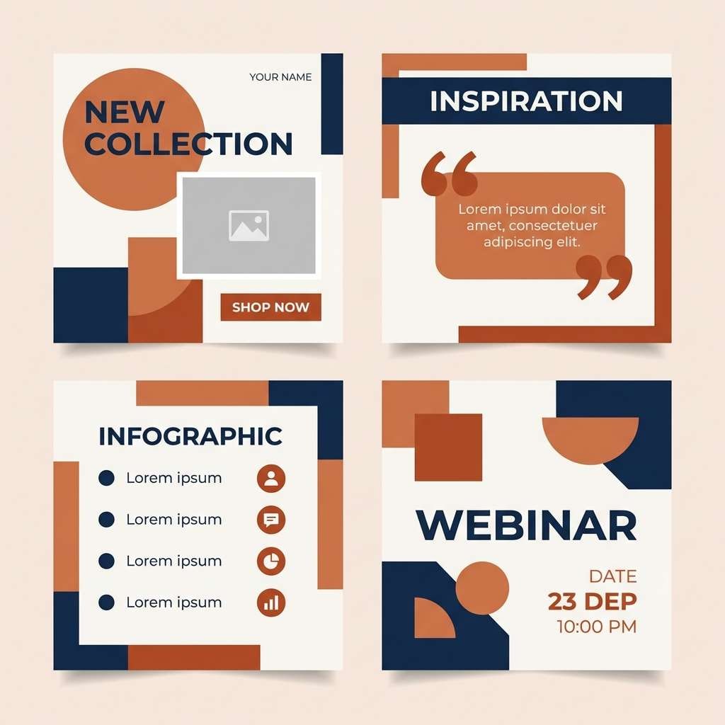 winter clay social templates