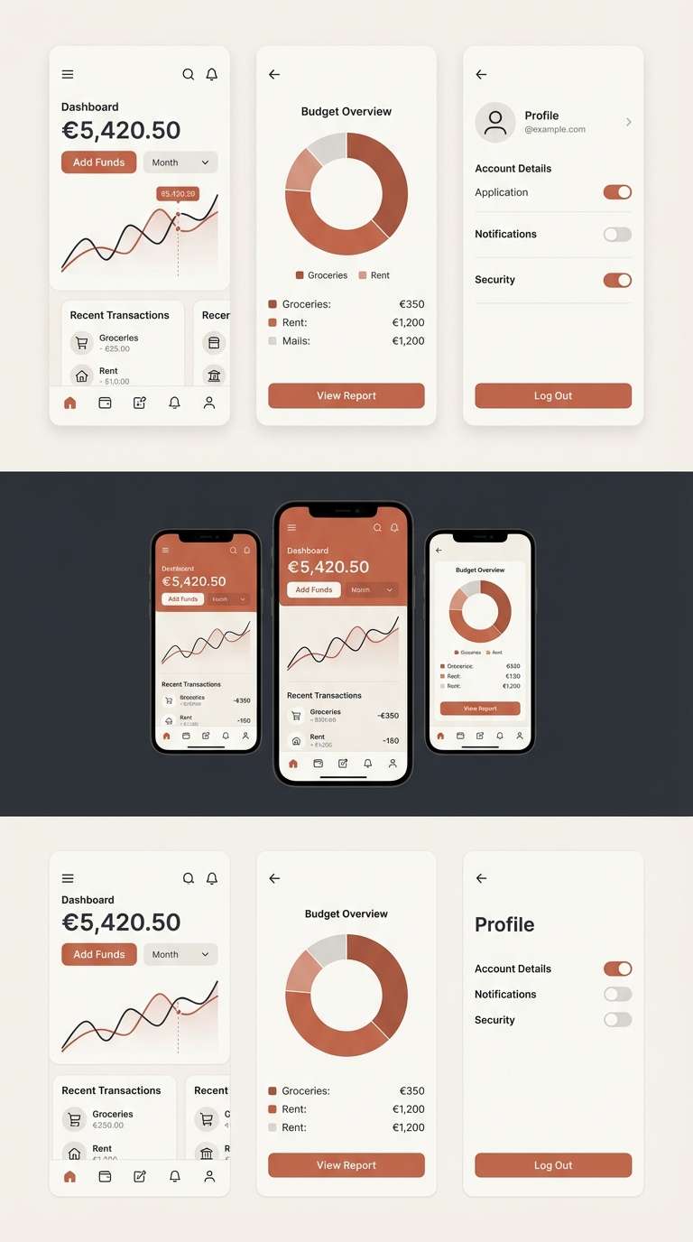 minimal clay finance ui