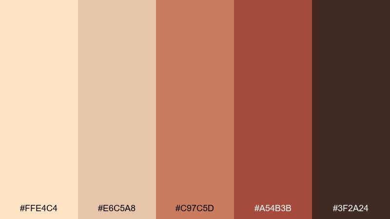 terracotta biscotti color palette with hex codes