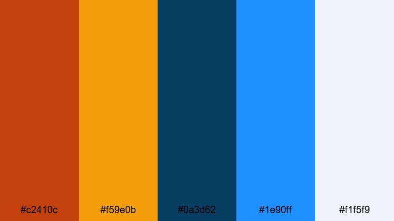 terracotta blueprint color palette with hex codes