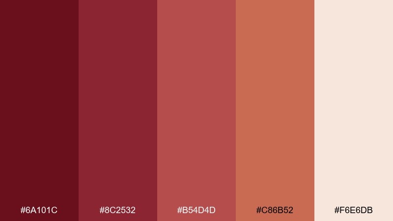 terracotta cellar color palette with hex codes