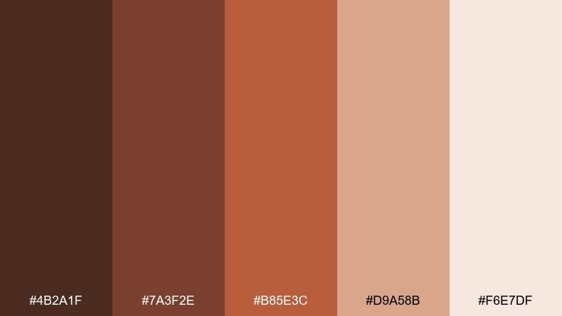 terracotta cocoa chocolate brown color palette with hex codes