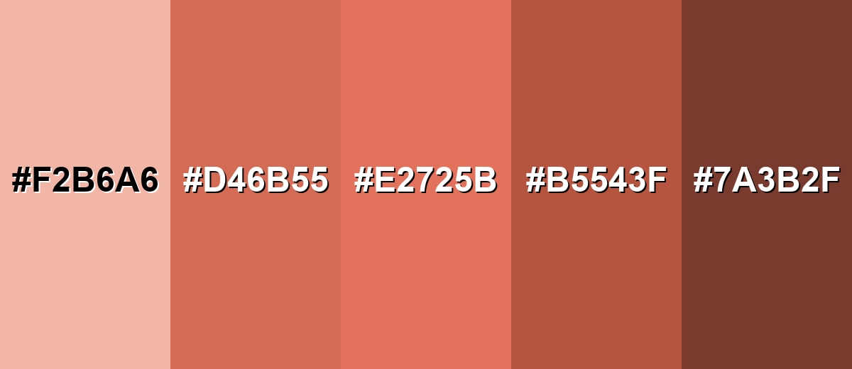 shades and variations of terracotta-color