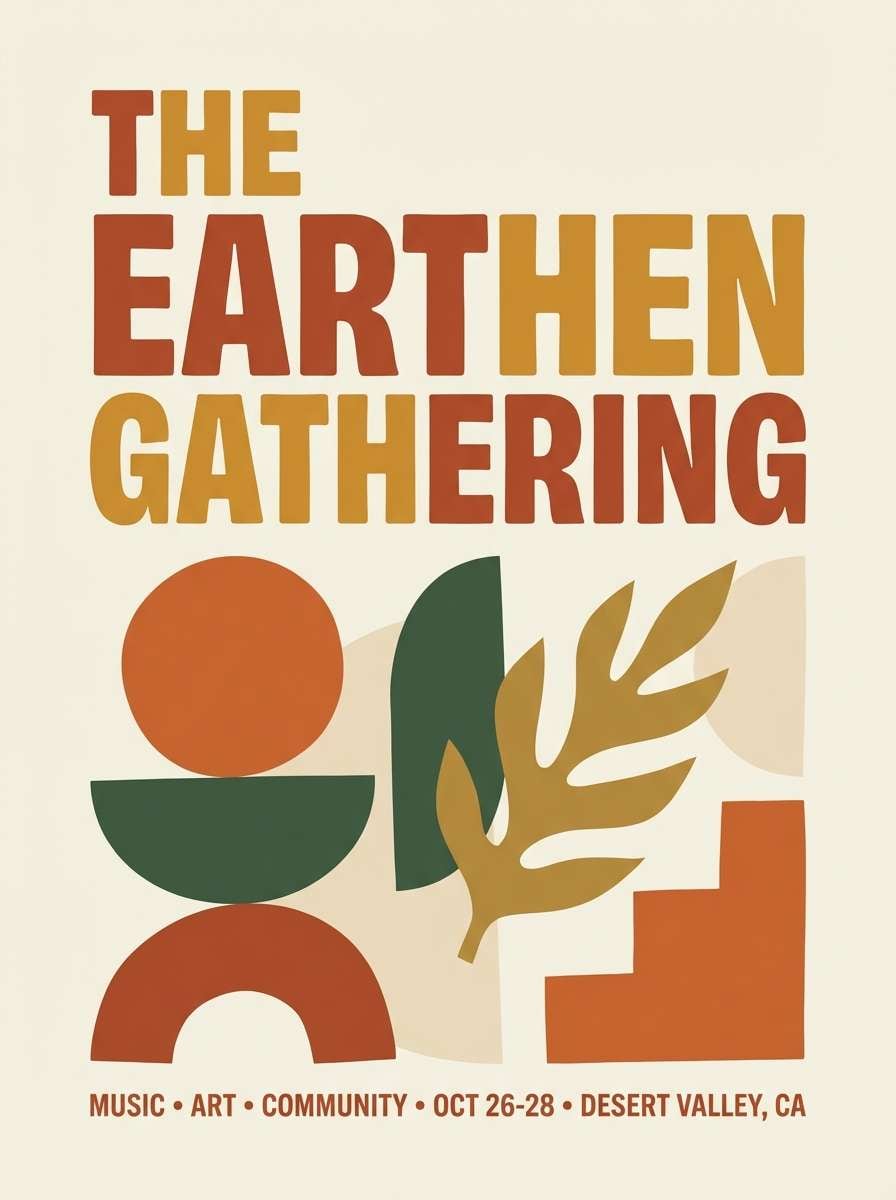 terracotta petal event poster