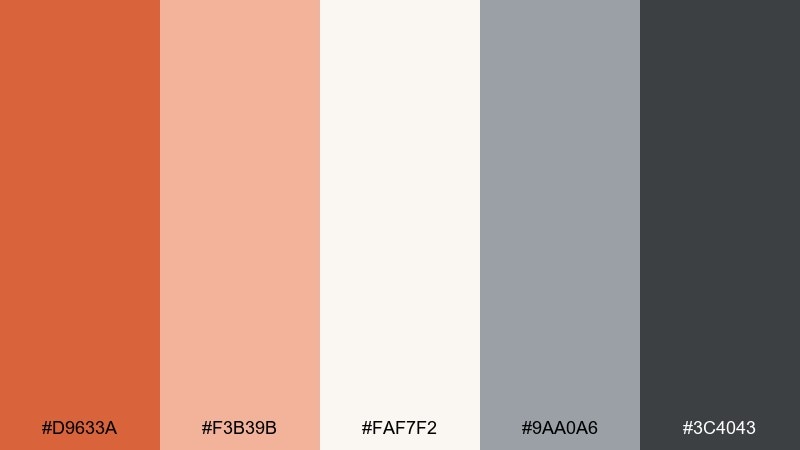 terracotta fog color palette with hex codes
