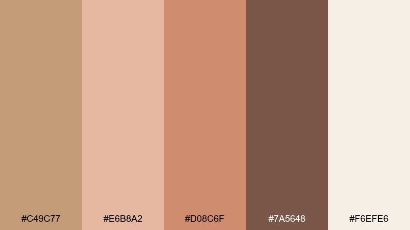 terracotta haze color palette with hex codes