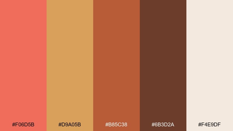 terracotta kitchen bittersweet color palette with hex codes