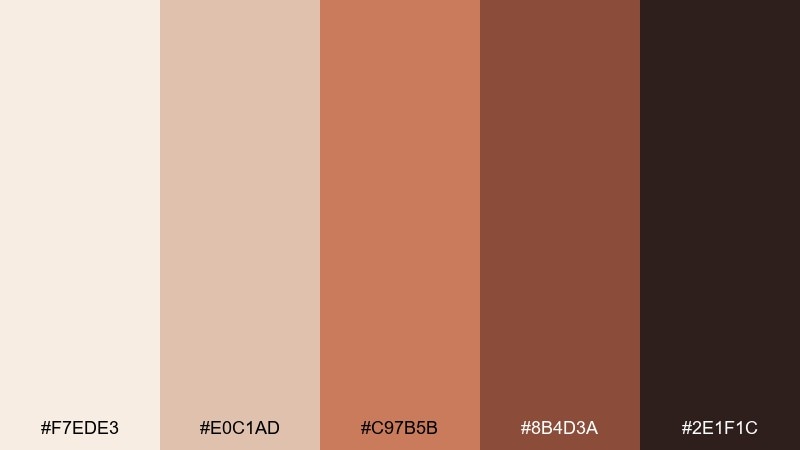 terracotta knit hygge color palette with hex codes