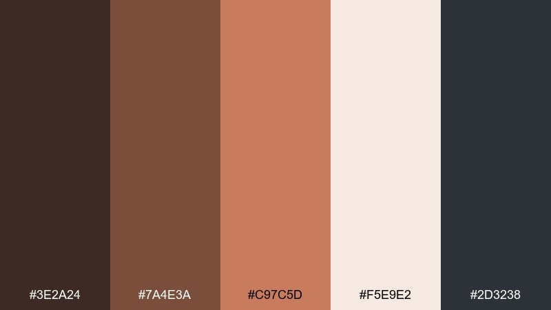 terracotta ledger professional color palette with hex codes
