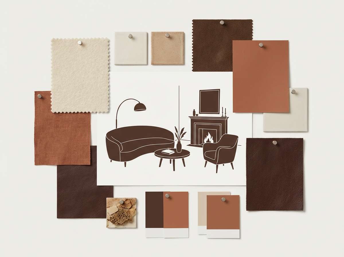 terracotta living room board