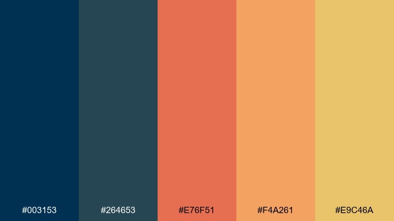 terracotta studio prussian blue color palette with hex codes