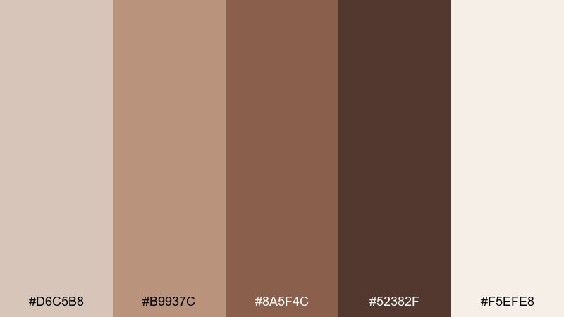 terracotta taupe home color palette with hex codes