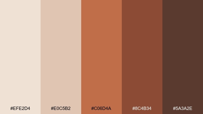 terracotta thread linen color palette with hex codes