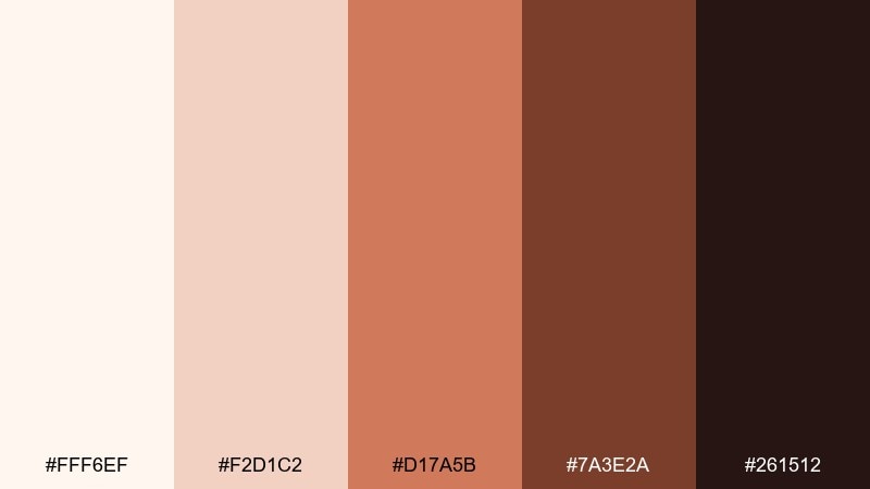 terracotta tile office color palette with hex codes