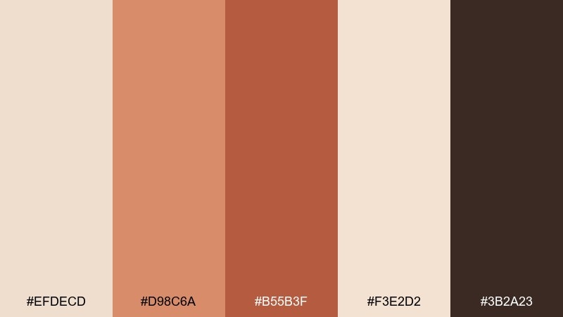terracotta toast color palette with hex codes