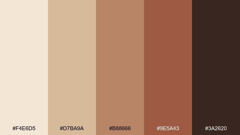 terracotta trail color palette with hex codes