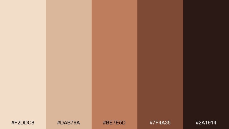 terracotta trail desert sand color palette with hex codes