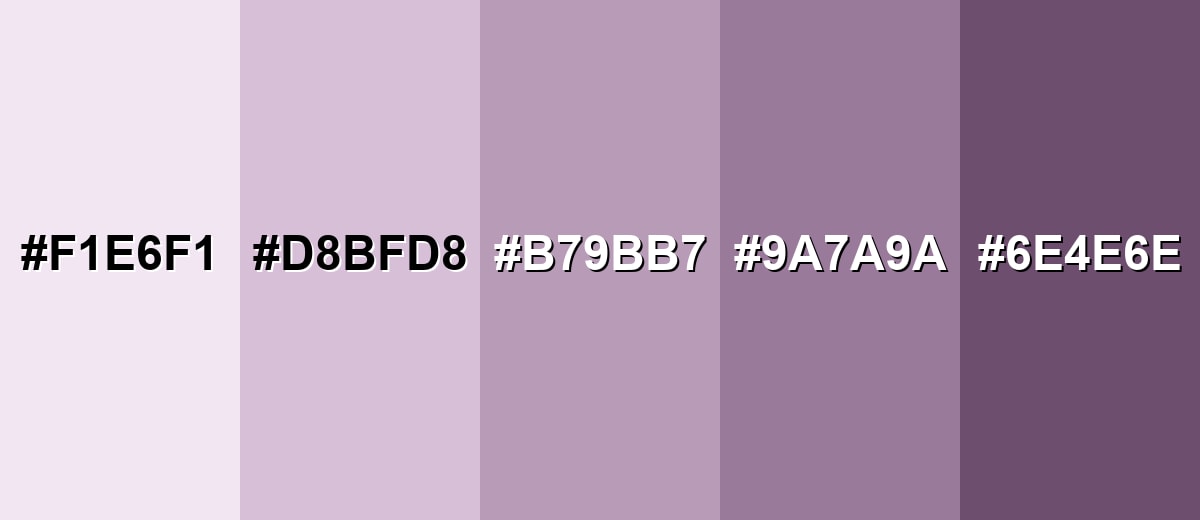 shades and variations of thistle-color