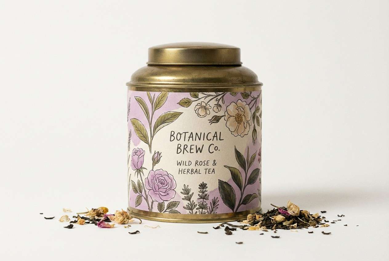 vintage tea label design