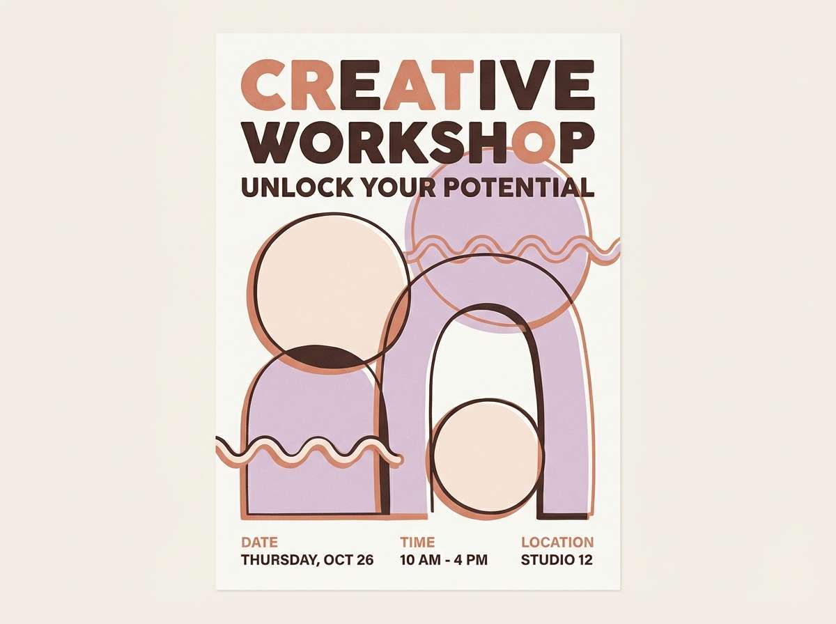 terracotta lilac workshop poster