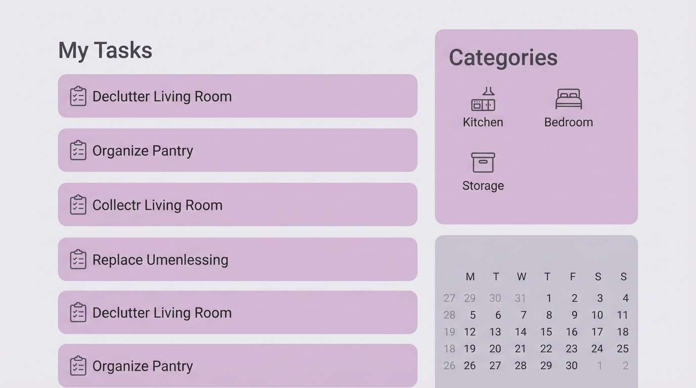 scandinavian organization app ui