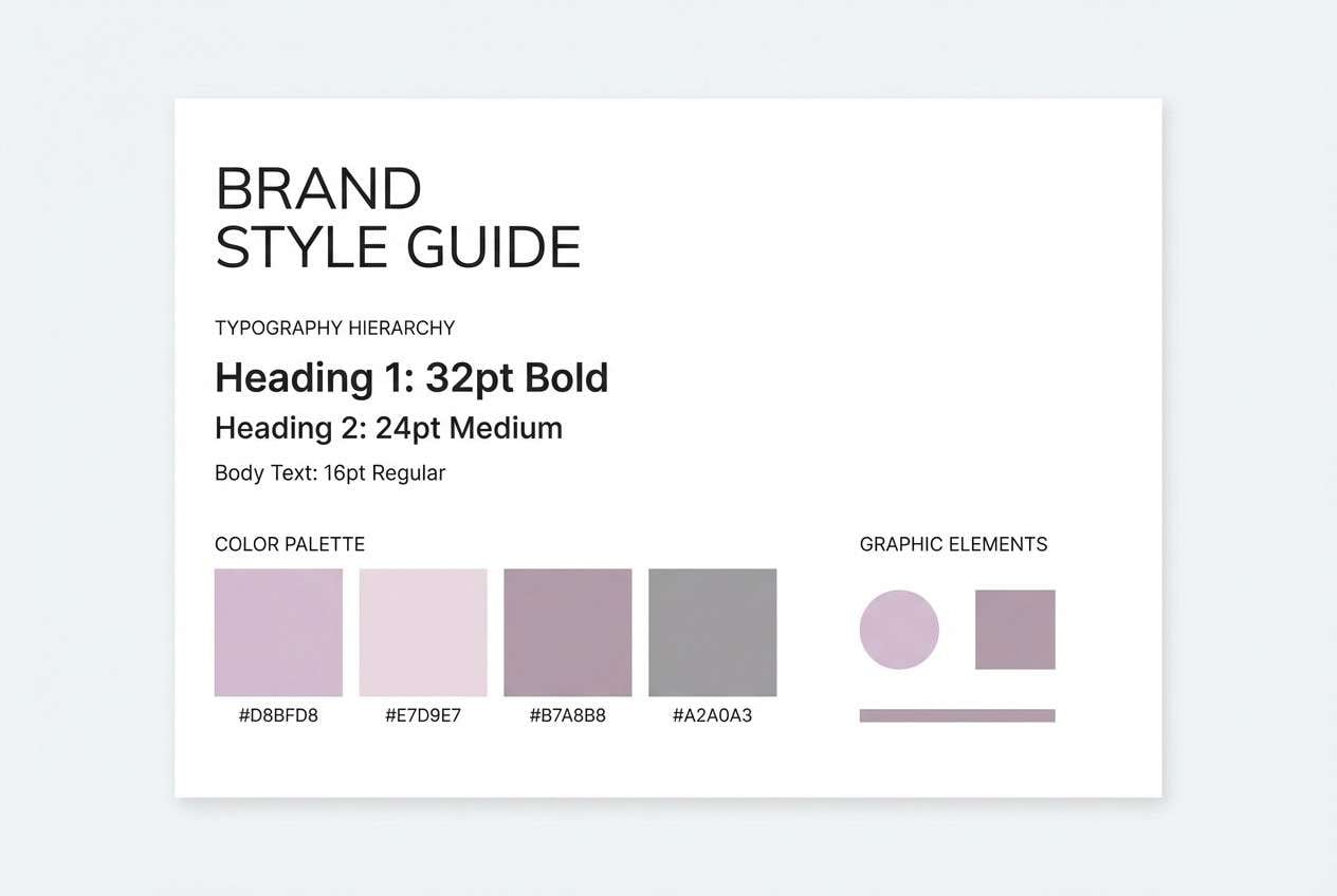minimal lilac brand guide