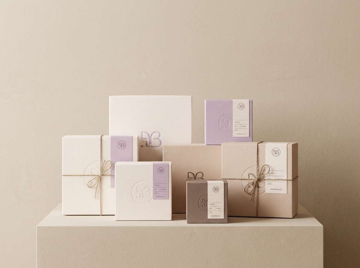 warm neutral packaging mockup