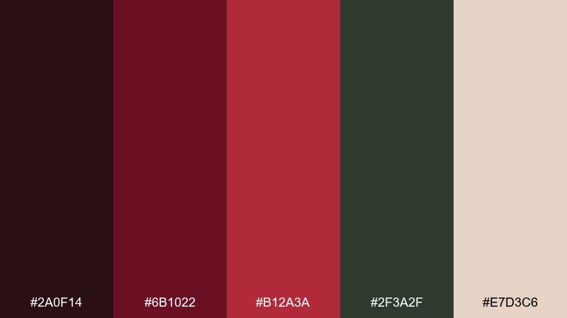 thorny rose vampire color palette with hex codes