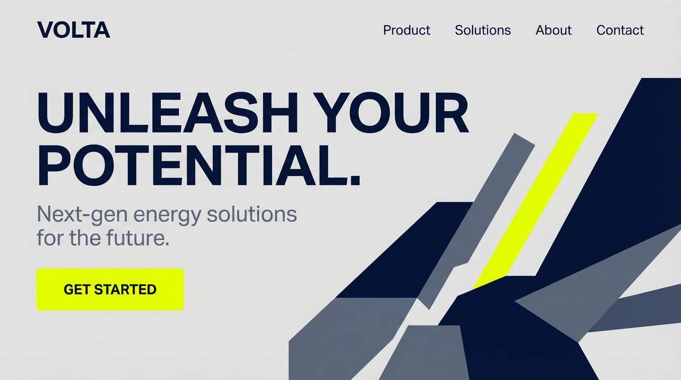 tech landing hero mockup